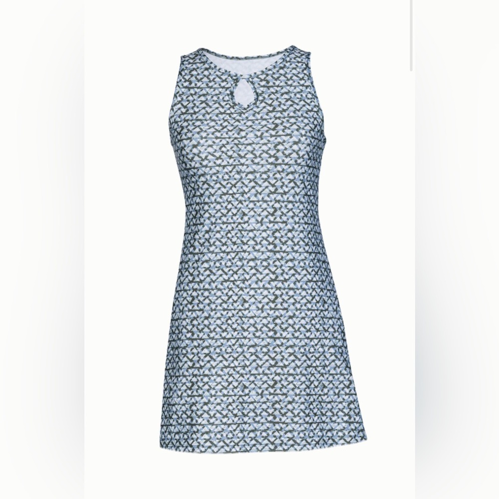 Nuu Muu Athletic Sleeveless A Line Yoga Tunic Dress Summit Print Size Large